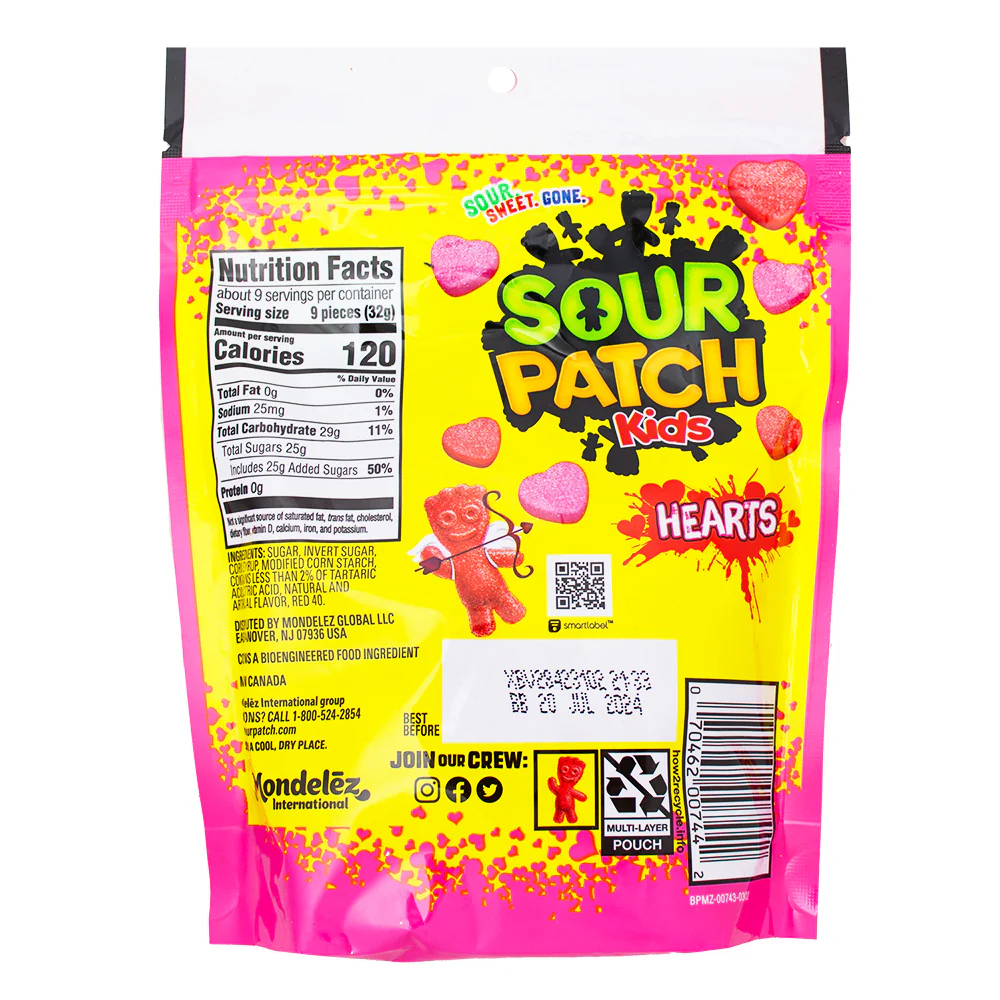 Sour Patch Kids Hearts Stand Up Bag - 10oz - Image 2