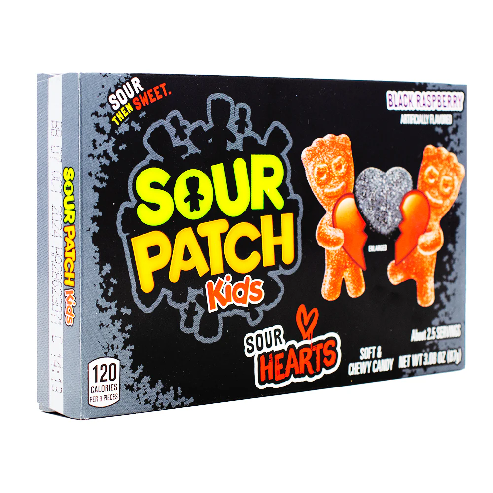 Sour Patch Kids Sour Hearts Black Raspberry Theatre Box - 3.08oz - Image 2