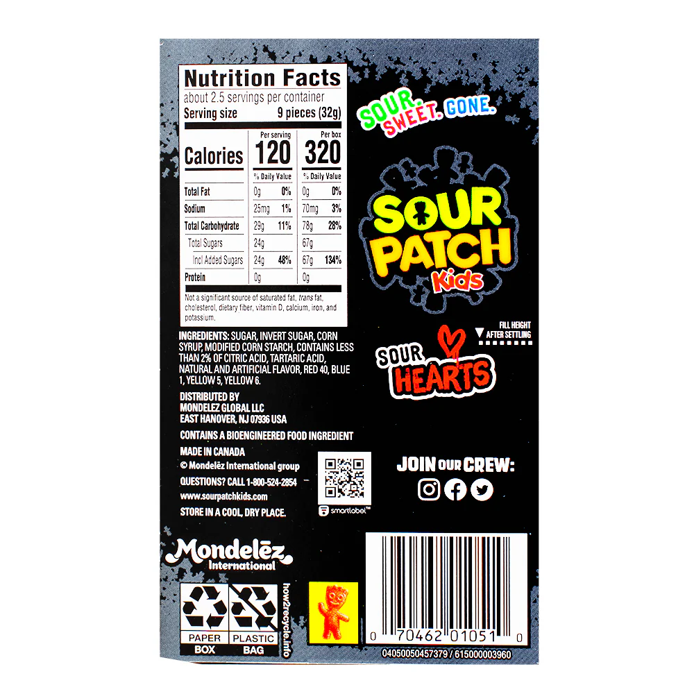 Sour Patch Kids Sour Hearts Black Raspberry Theatre Box - 3.08oz - Image 3