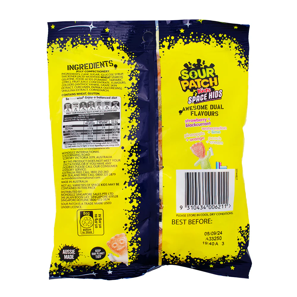 Sour Patch Kids Space (Australia) - 190g - Image 2