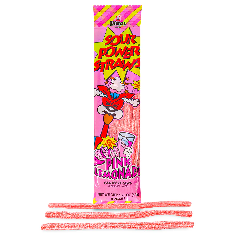 Sour Power Straws Pink Lemonade - 1.75oz