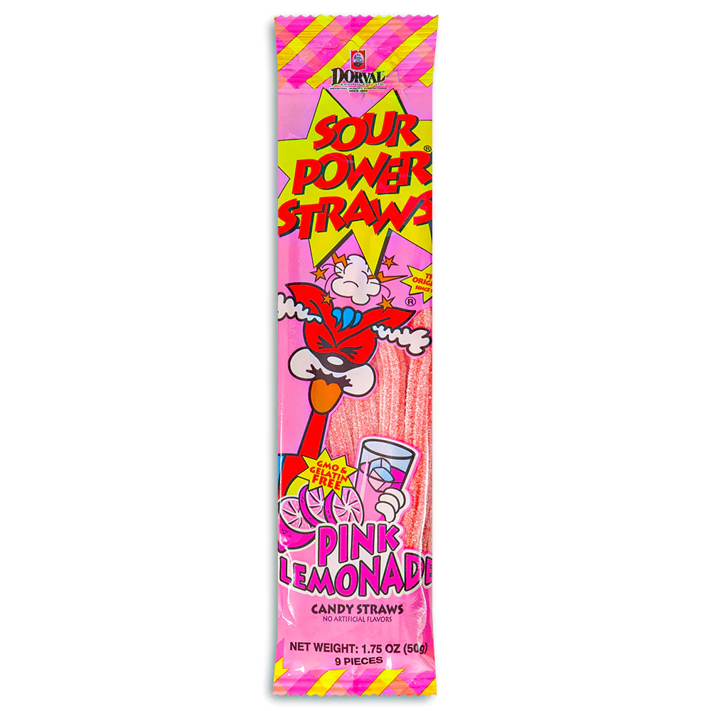 Sour Power Straws Pink Lemonade - 1.75oz - Image 2
