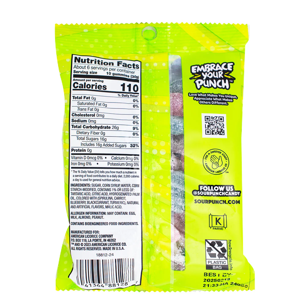 Sour Punch Gummies - 191g - Image 2