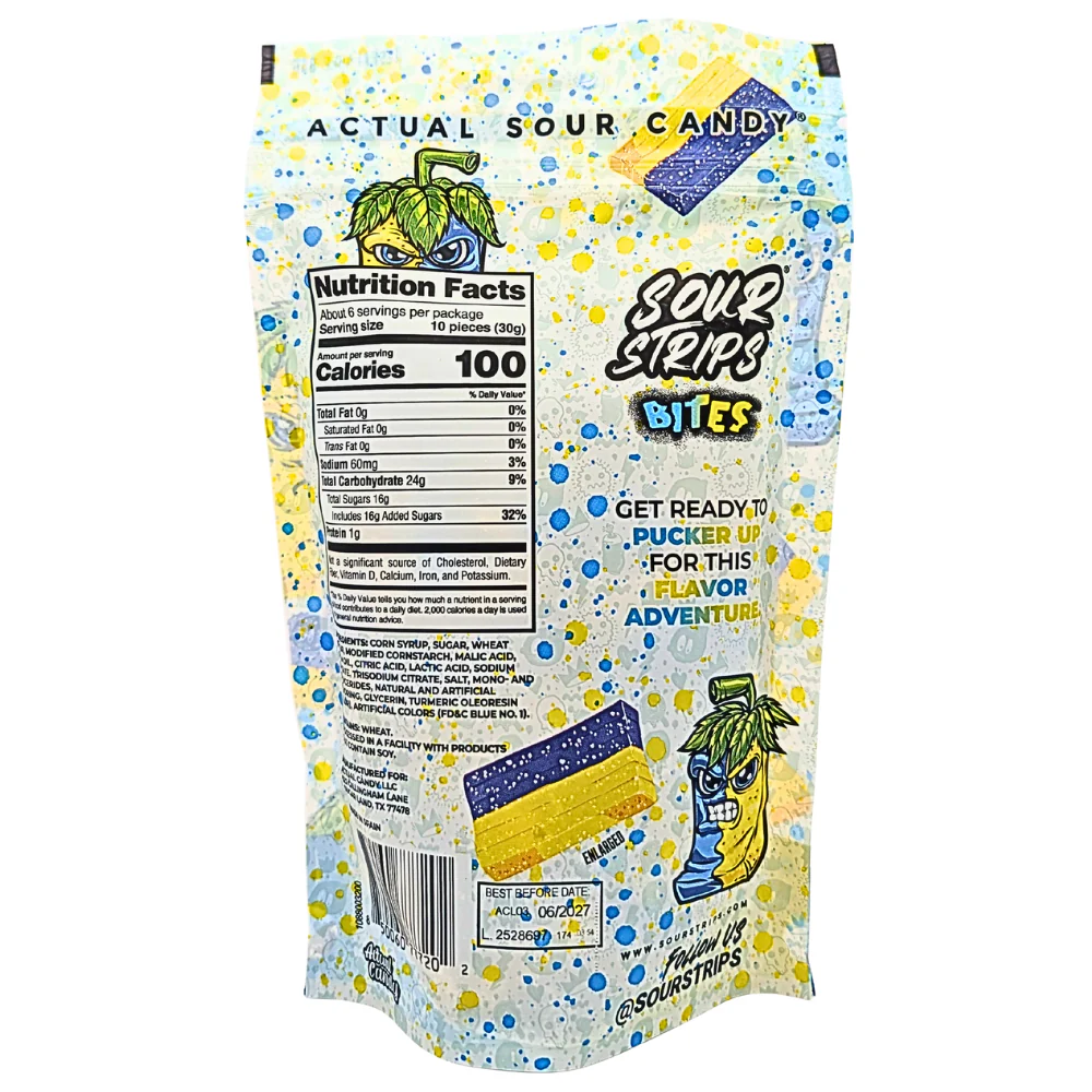 Sour Strips Bites Bluerazz Lemonade -  6.35oz - Image 2