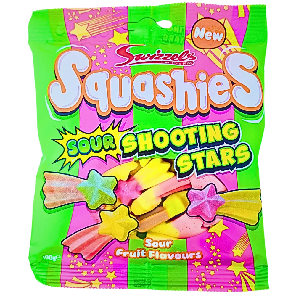 Squashies Sour Shooting Stars (UK) - 100g