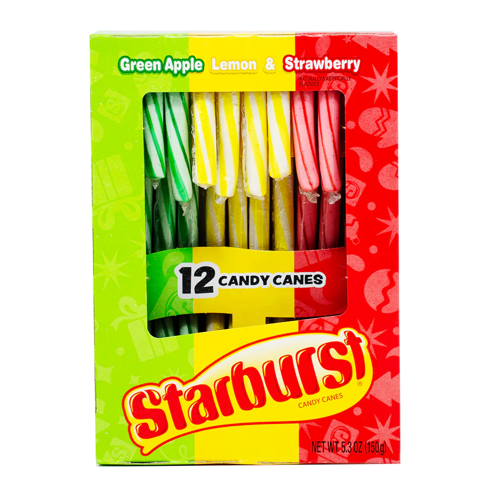 Starburst Candy Canes 12 Pieces - 5.3oz - Image 2