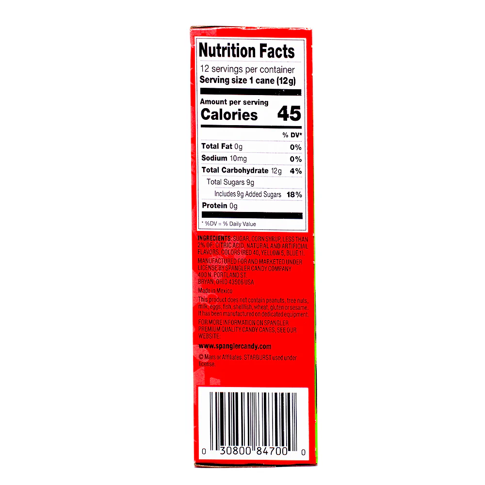 Starburst Candy Canes 12 Pieces - 5.3oz - Image 4