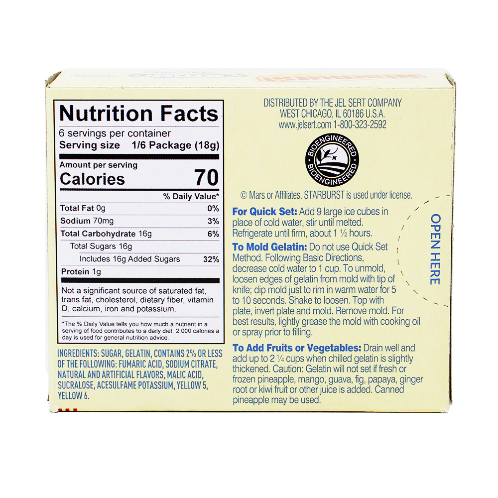 Starburst Lemon Gelatin  Dessert Mix - 3.89oz - Image 3