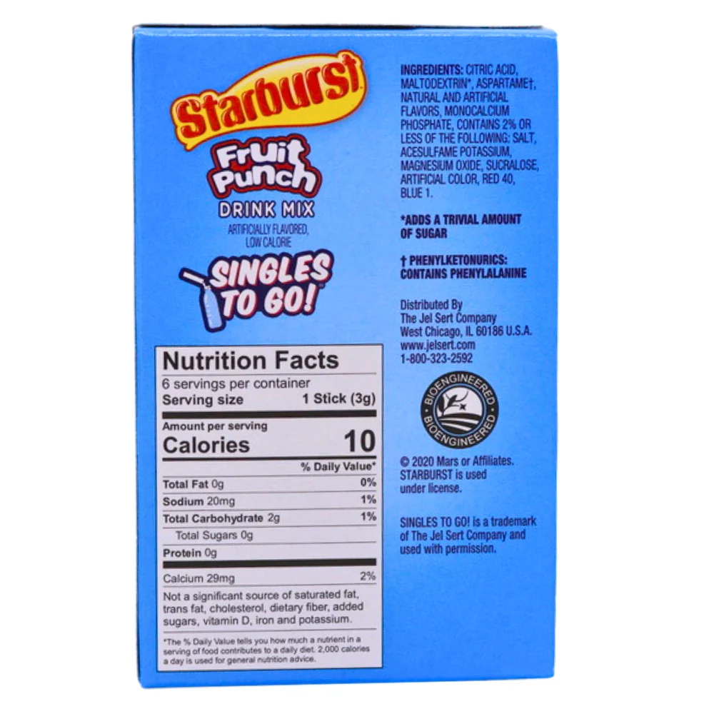 Starburst Singles To Go Drink Mix Fruit Punch - Image 3