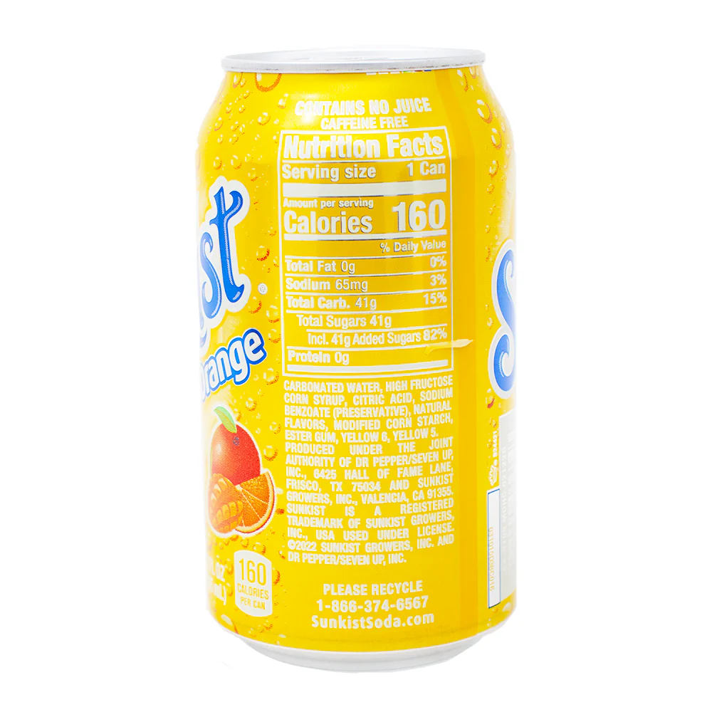 Sunkist Mango Orange Soda - 355mL - Image 2