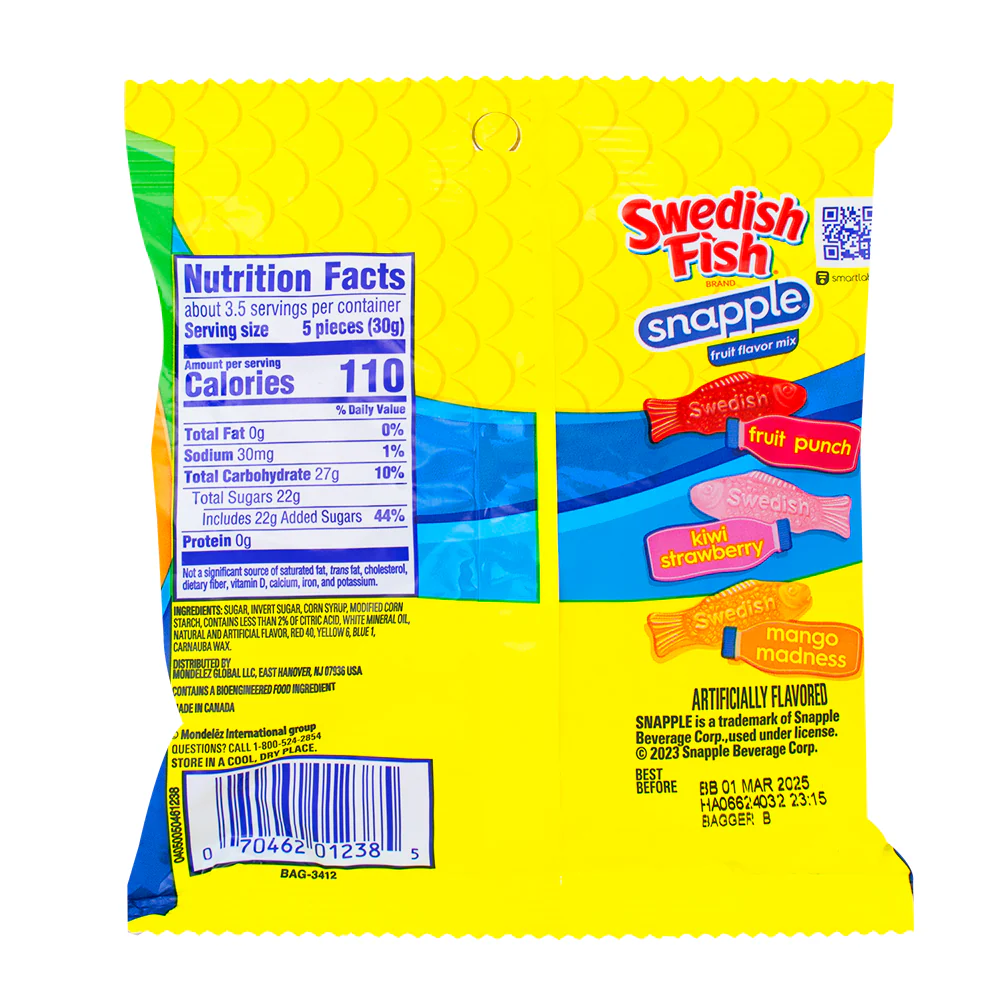 Swedish Fish Snapple Fruit Flavor Mix - 3.59oz - Image 2