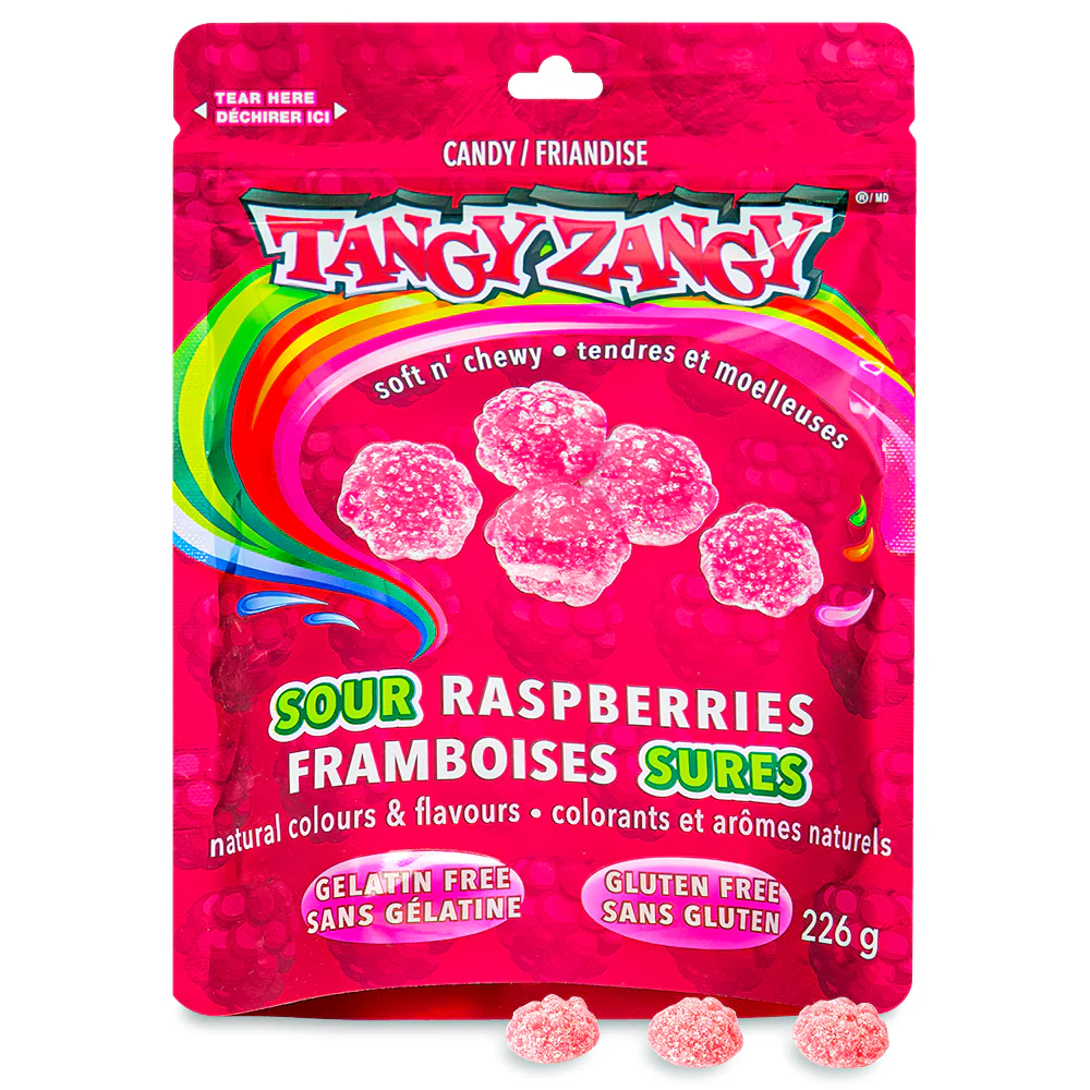 Tangy Zangy Sour Raspberries Candy - 226g
