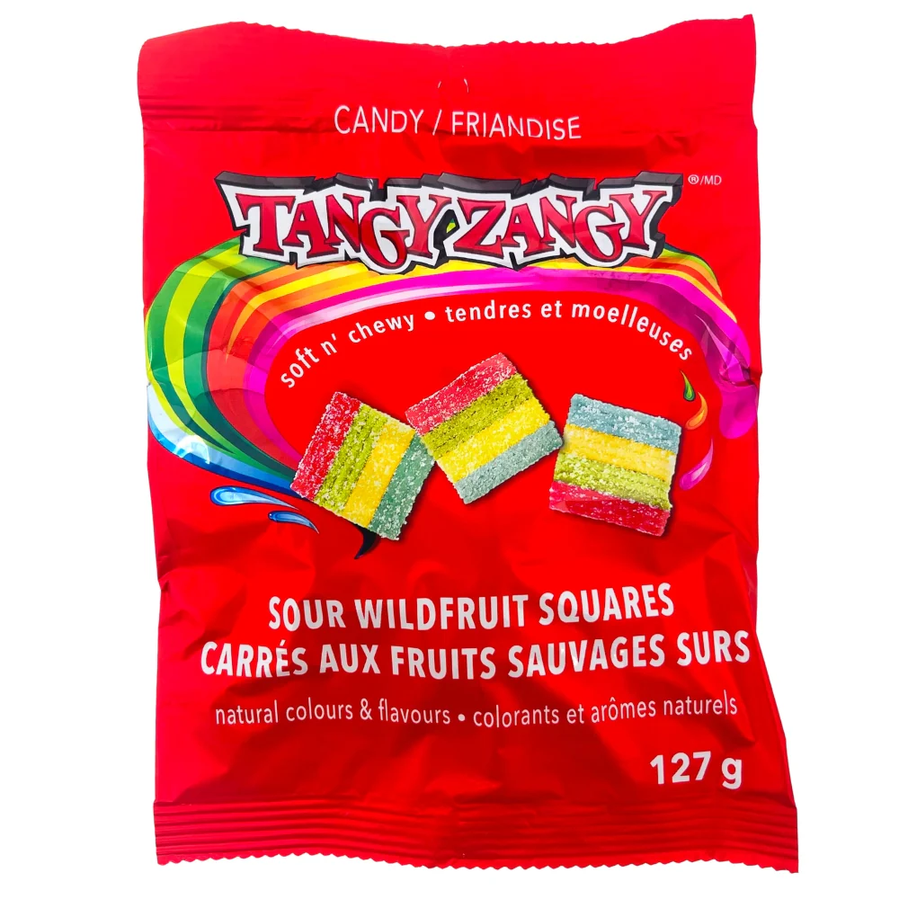 Tangy Zangy Sour Wild Fruit Squares - 127g