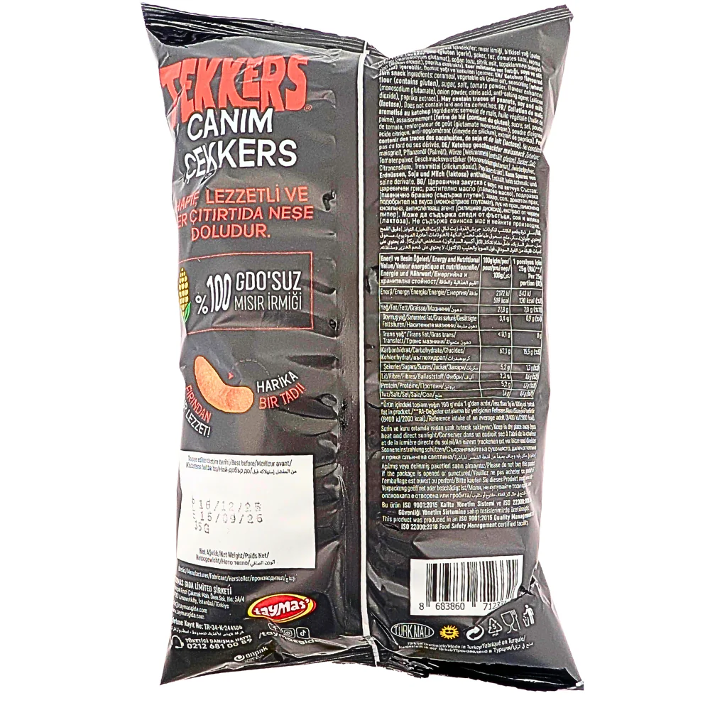 Tekkers Tomato Ketchup Corn Puffs (Turkey) - 35g - Image 2