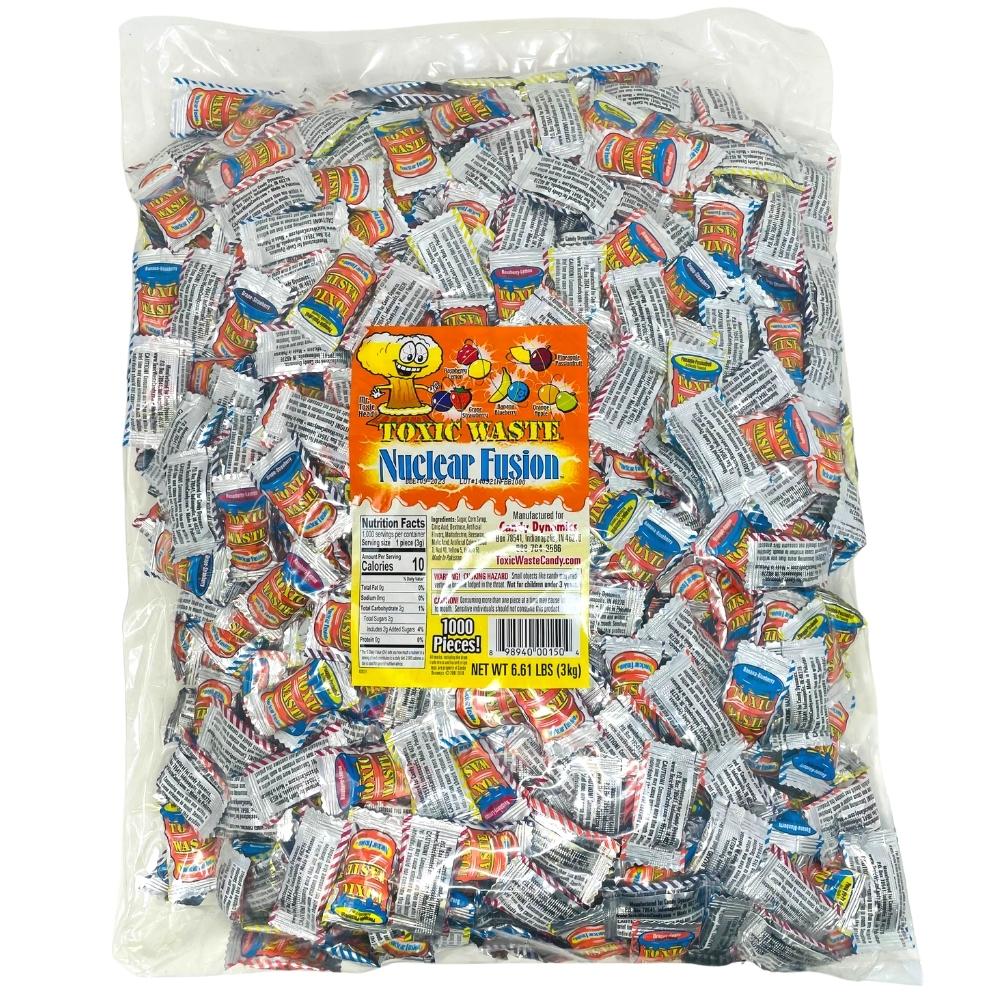 Toxic Waste Assorted Nuclear Fusion Sour Candy 1000 Pieces - 3kg