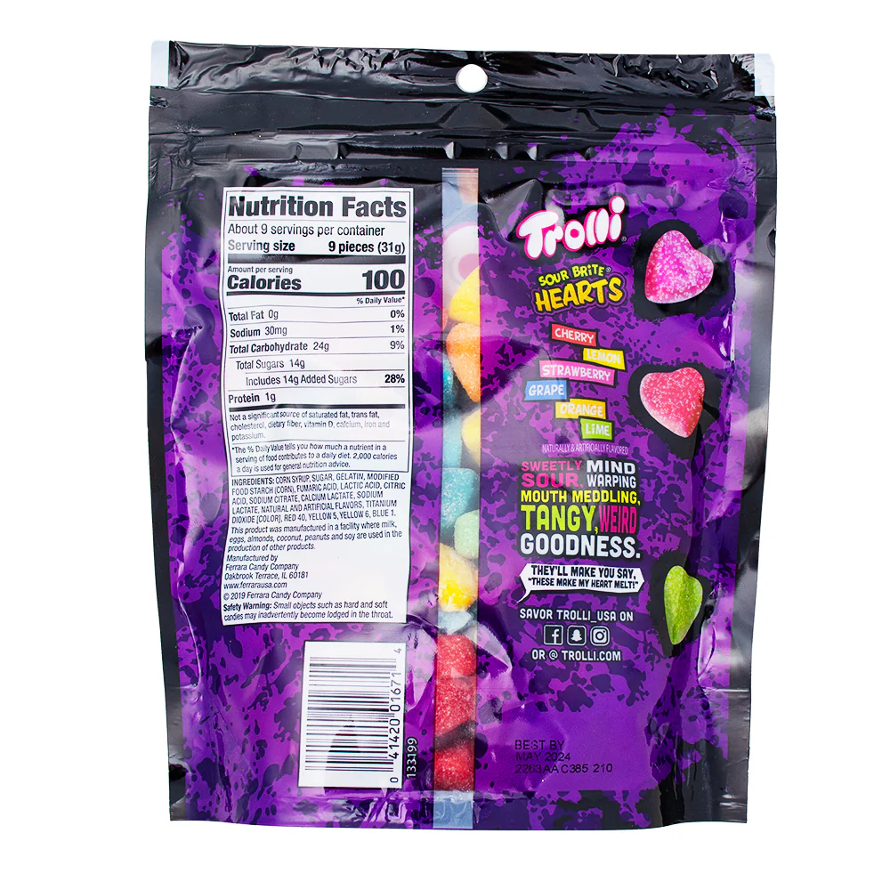 Trolli Sour Brite Hearts - 10oz - Image 2