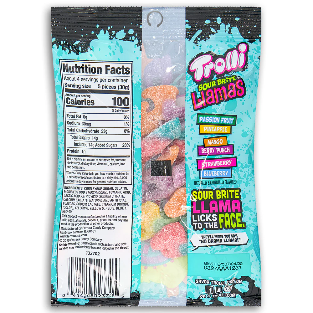 Trolli Sour Brite Tropical Llamas - 4.25oz - Image 2