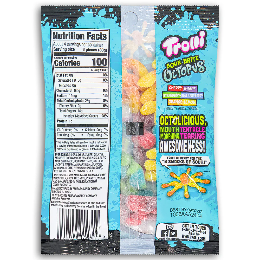 Trolli Sour Brite Octopus - 4.25oz - Image 3
