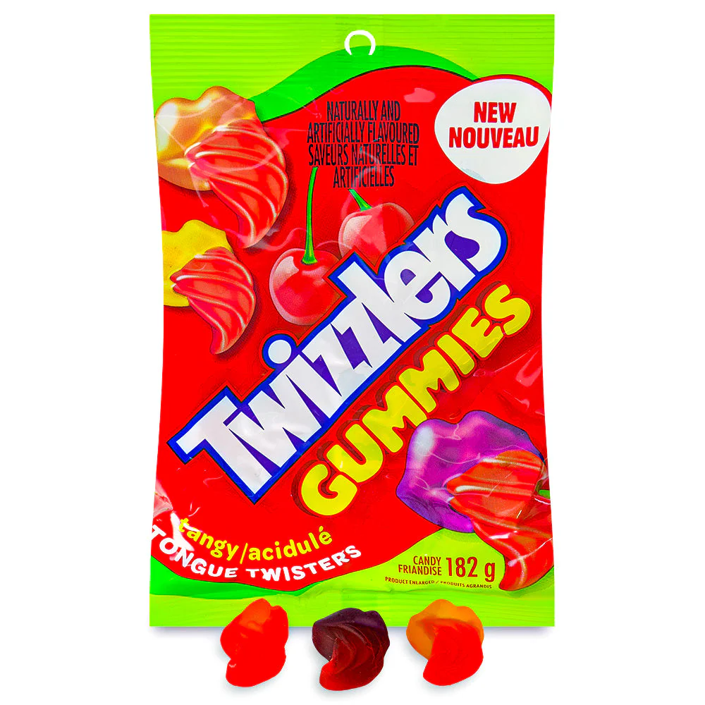 Twizzlers Gummies Tangy Tongue Twisters - 182g