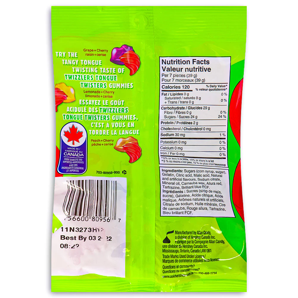 Twizzlers Gummies Tangy Tongue Twisters - 182g - Image 3