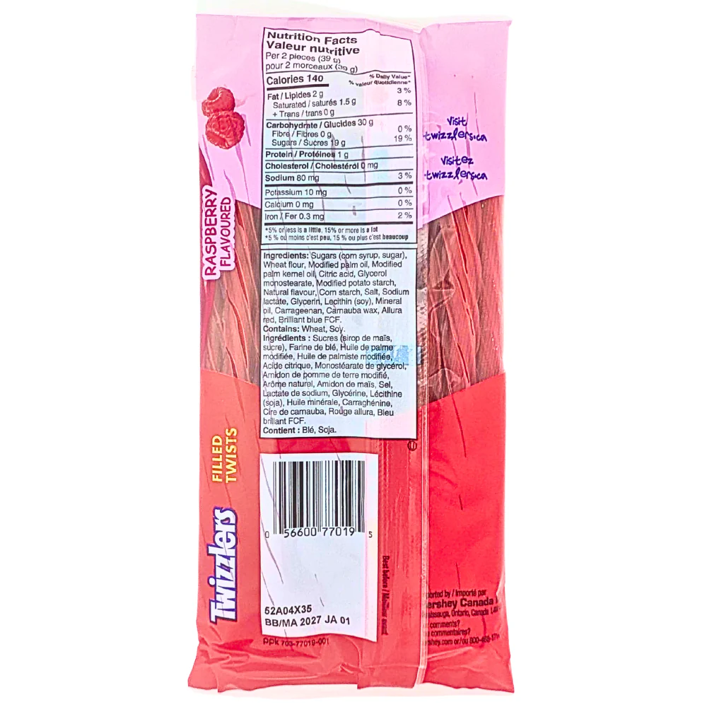 Twizzlers Raspberry Filled Twists - 311g - Image 2