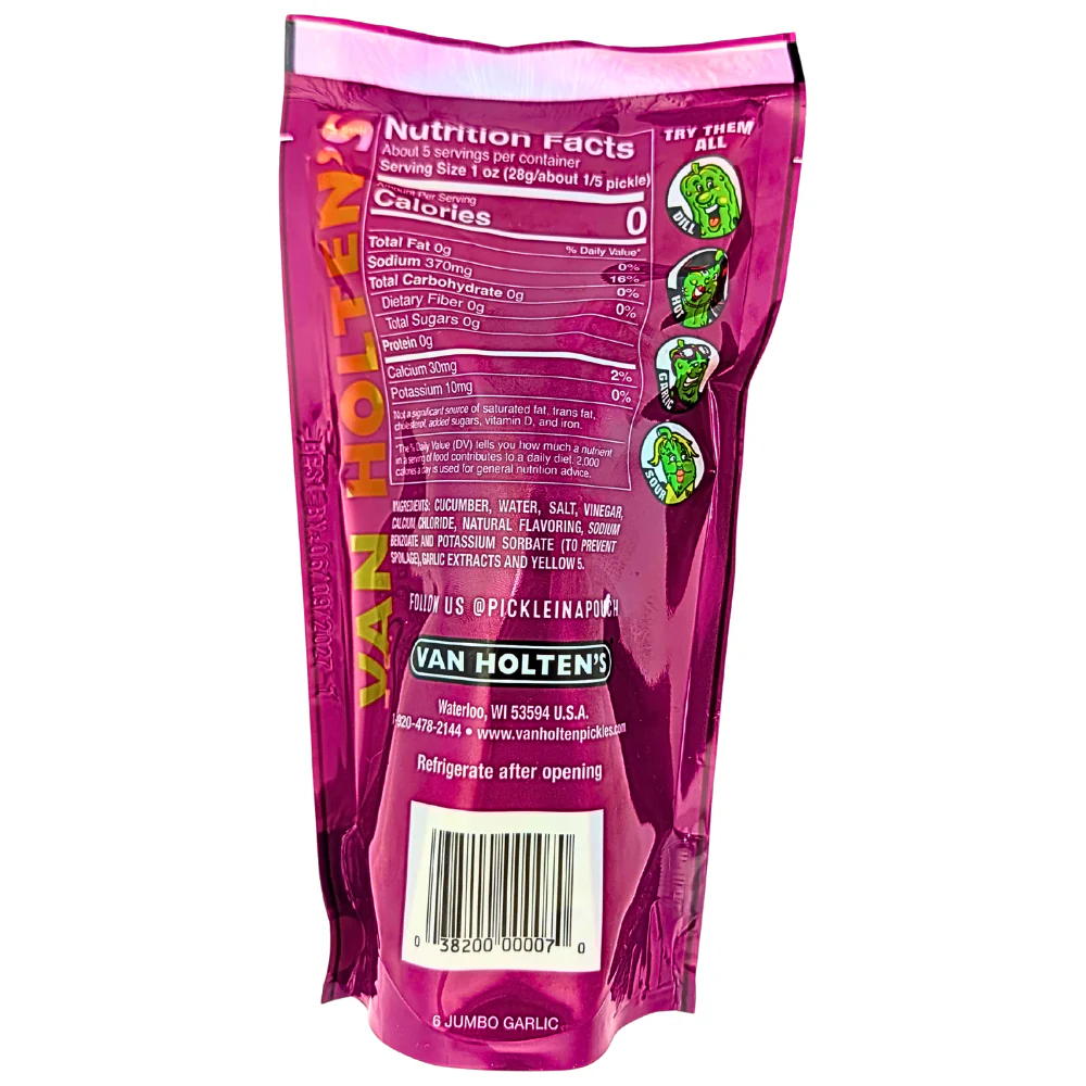 Van Holten's Pickle in-a Pouch Garlic Flavored - Image 2