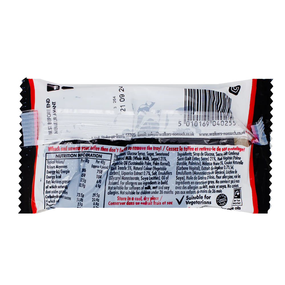 Walker's Liquorice Toffee Bars (UK) - 100g - Image 2