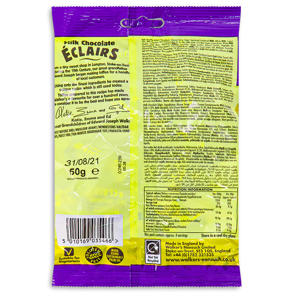 Walker's Milk Chocolate Eclairs Toffees (UK) - 150g - Image 3