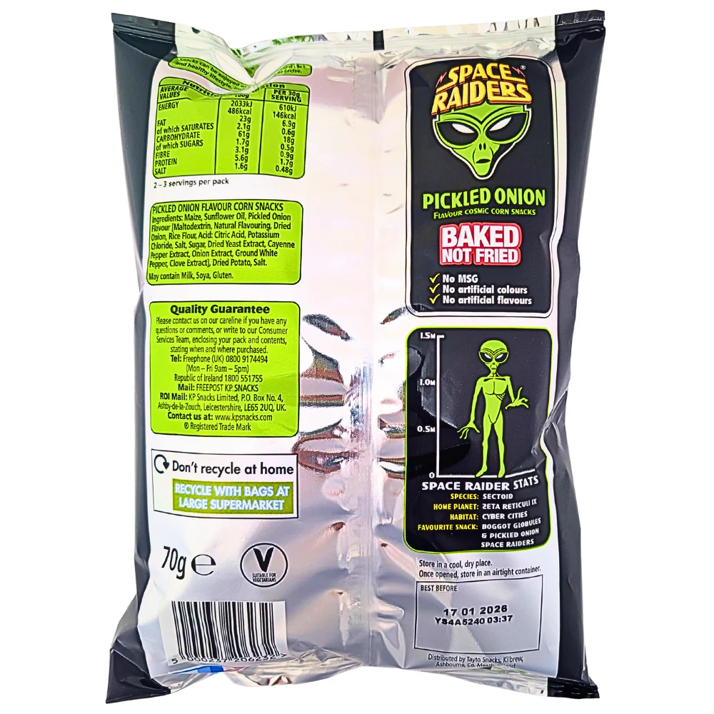 Space Raiders Pickled Onion (UK) - 70g - Image 2