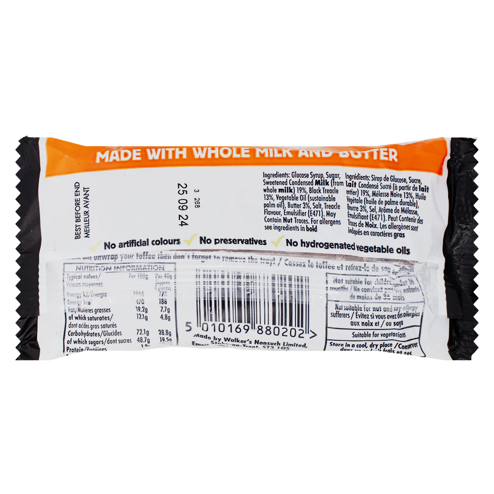 Walker's Treacle Toffee Bars (UK) - 100g - Image 2