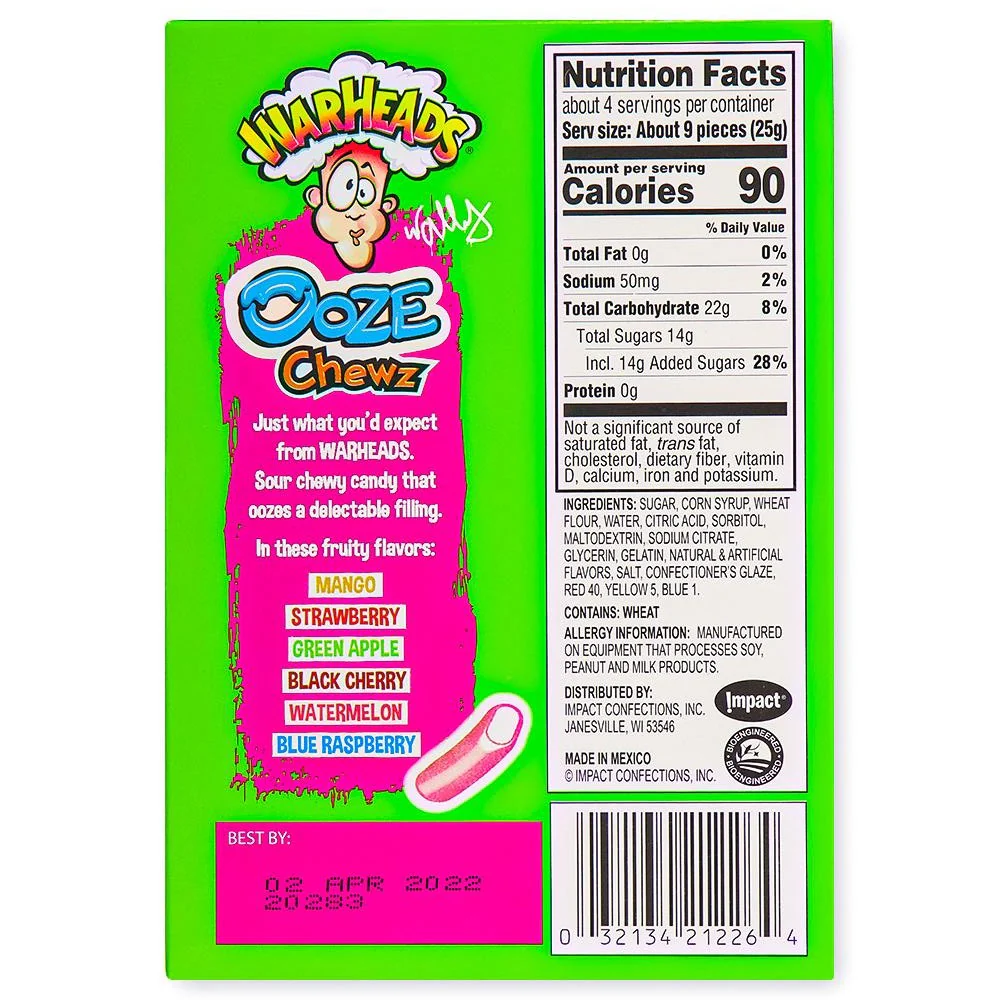 Warheads Ooze Chewz Theater Box - 3.5oz - Image 3