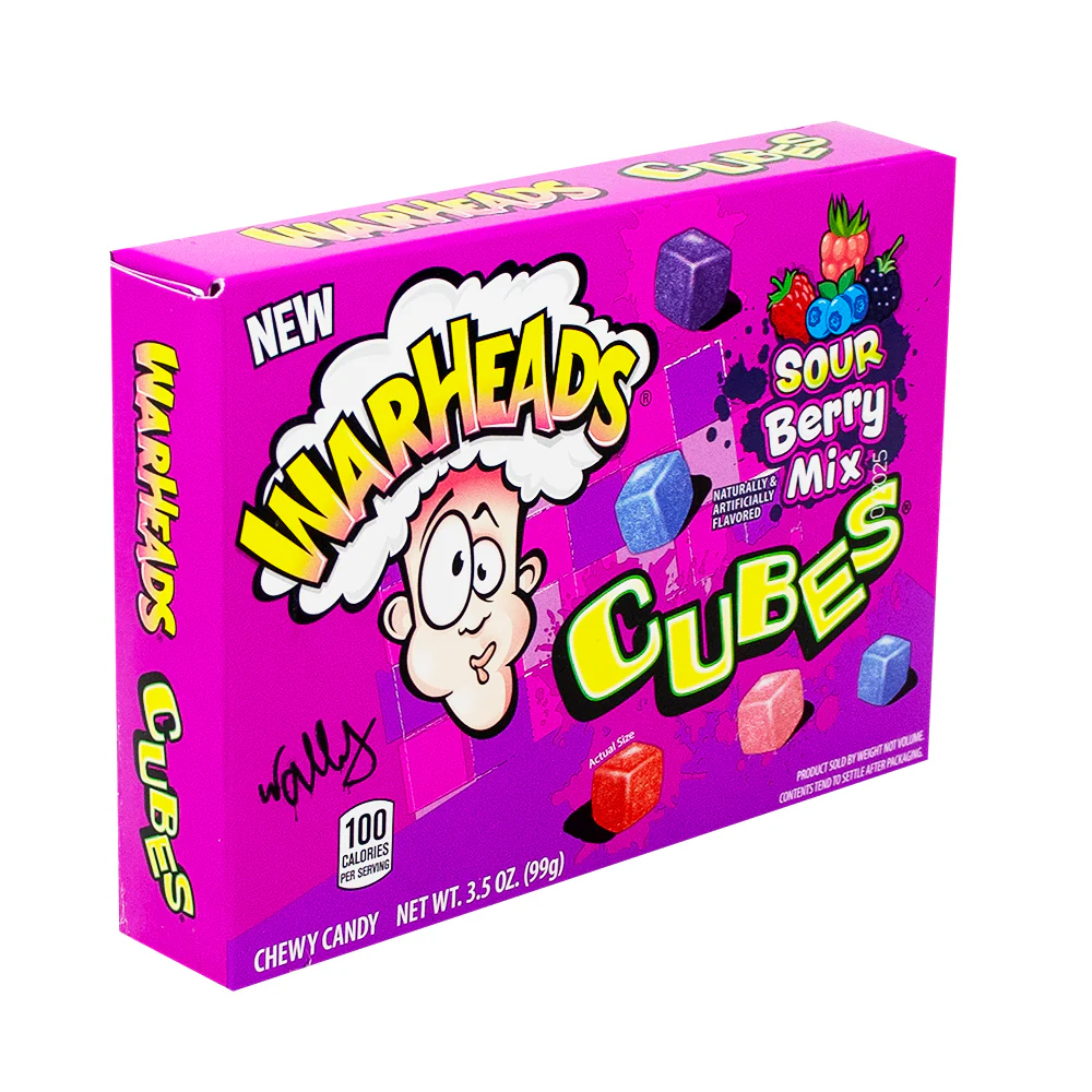 Warheads Theatre Box Berry Cubes - 99g - Image 2