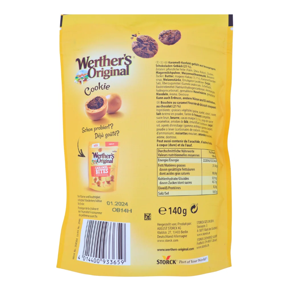 Werther's Original Blissful Caramel Bites Cookies - 140g - Image 2