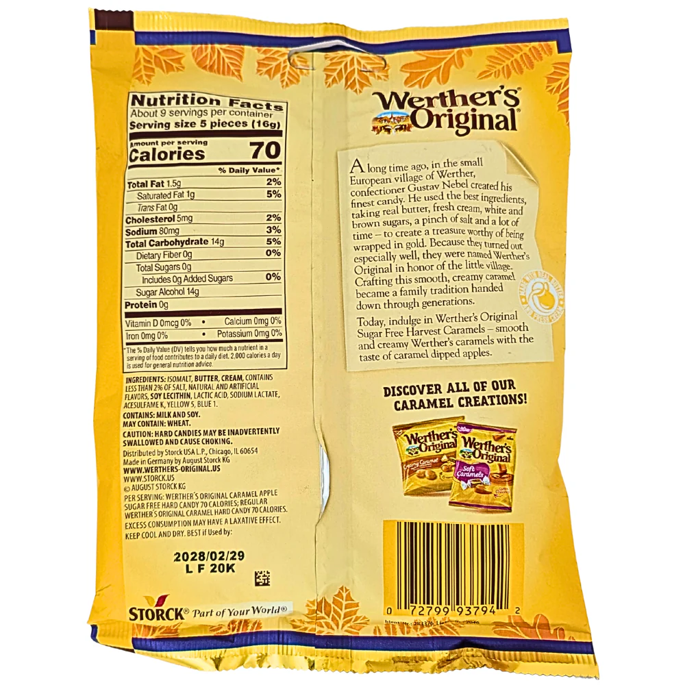 Werther's Original Caramel Apple Sugar Free Hard Candies - 5oz - Image 2