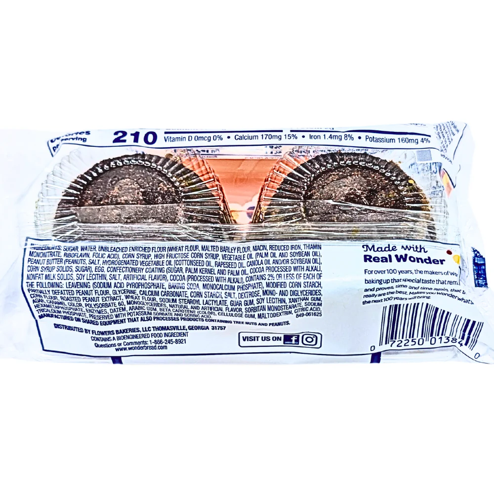 Wonder Creme Filled Peanut Butter Cupcakes 2pk - 4oz - Image 3