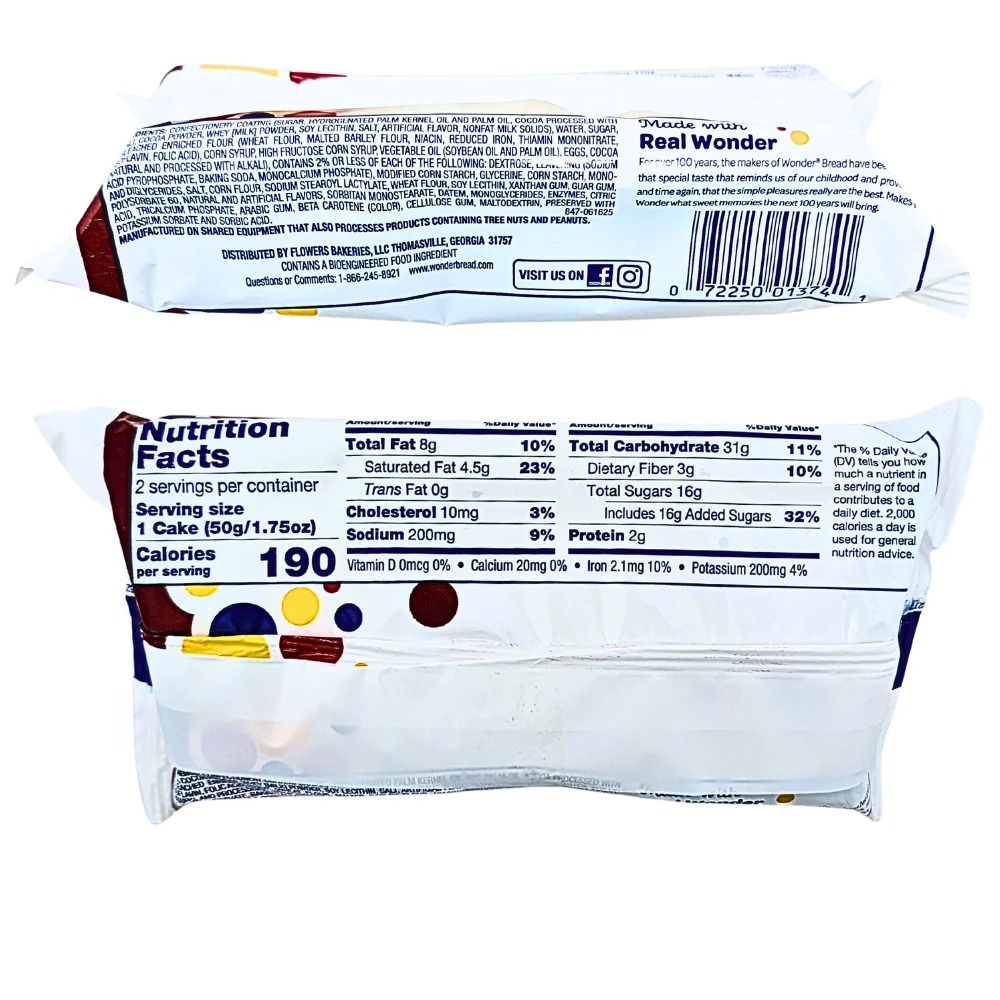 Wonder Creme Filled Triple Chocolate Cakes 2ct - 3.5oz - Image 2