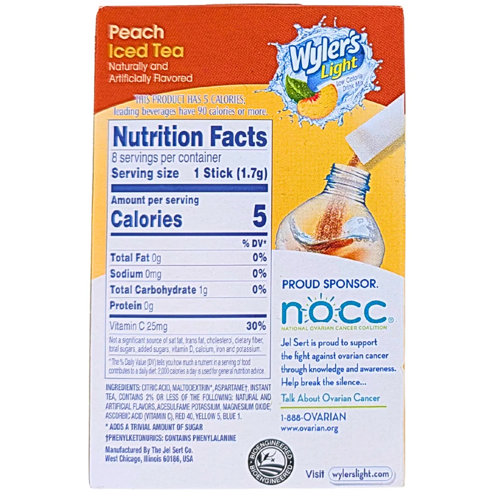Wyler's Light Singles To Go Drink Mix Peach Iced Tea - Image 2