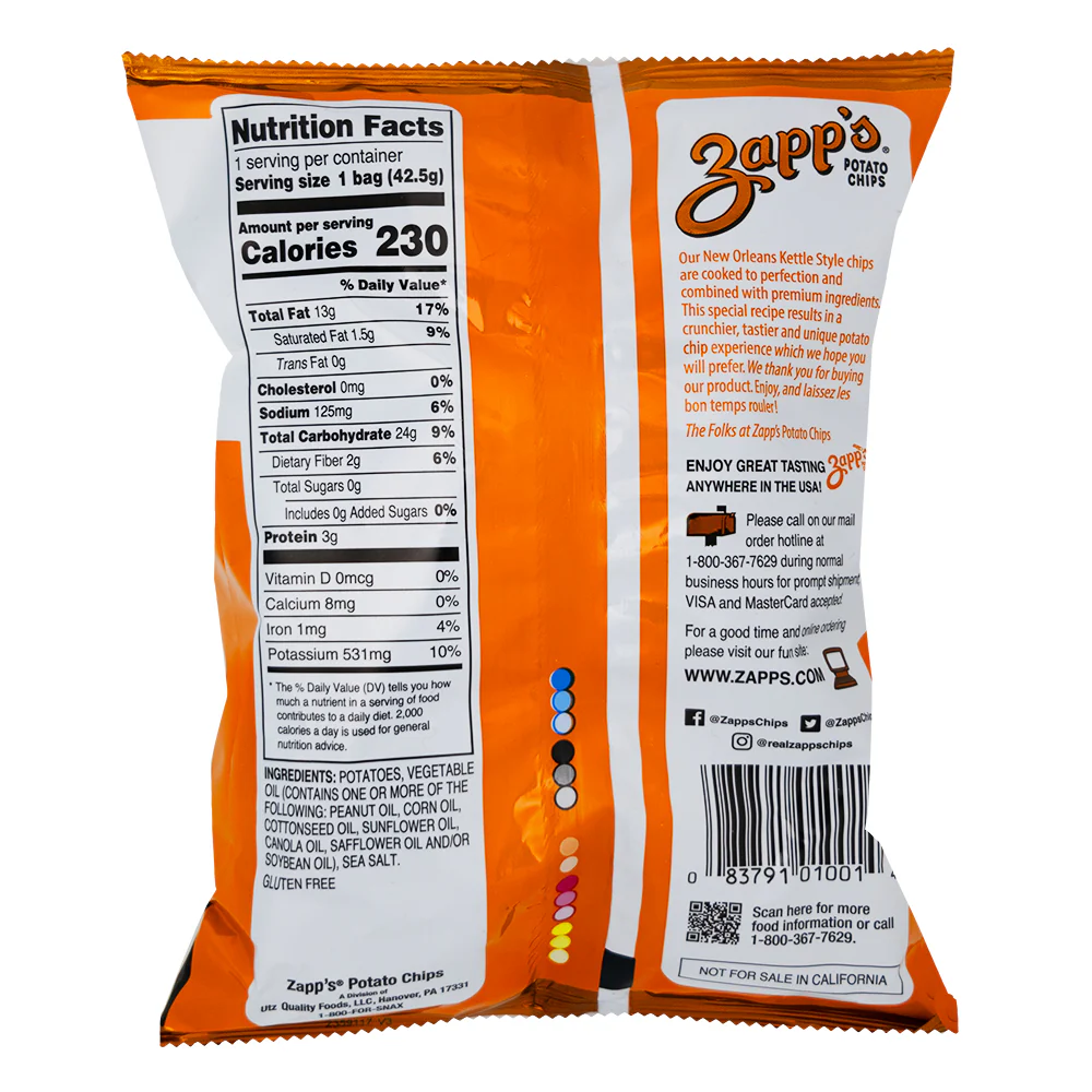 Zapp's Regular Flavor Chips - 1.5oz - Image 2