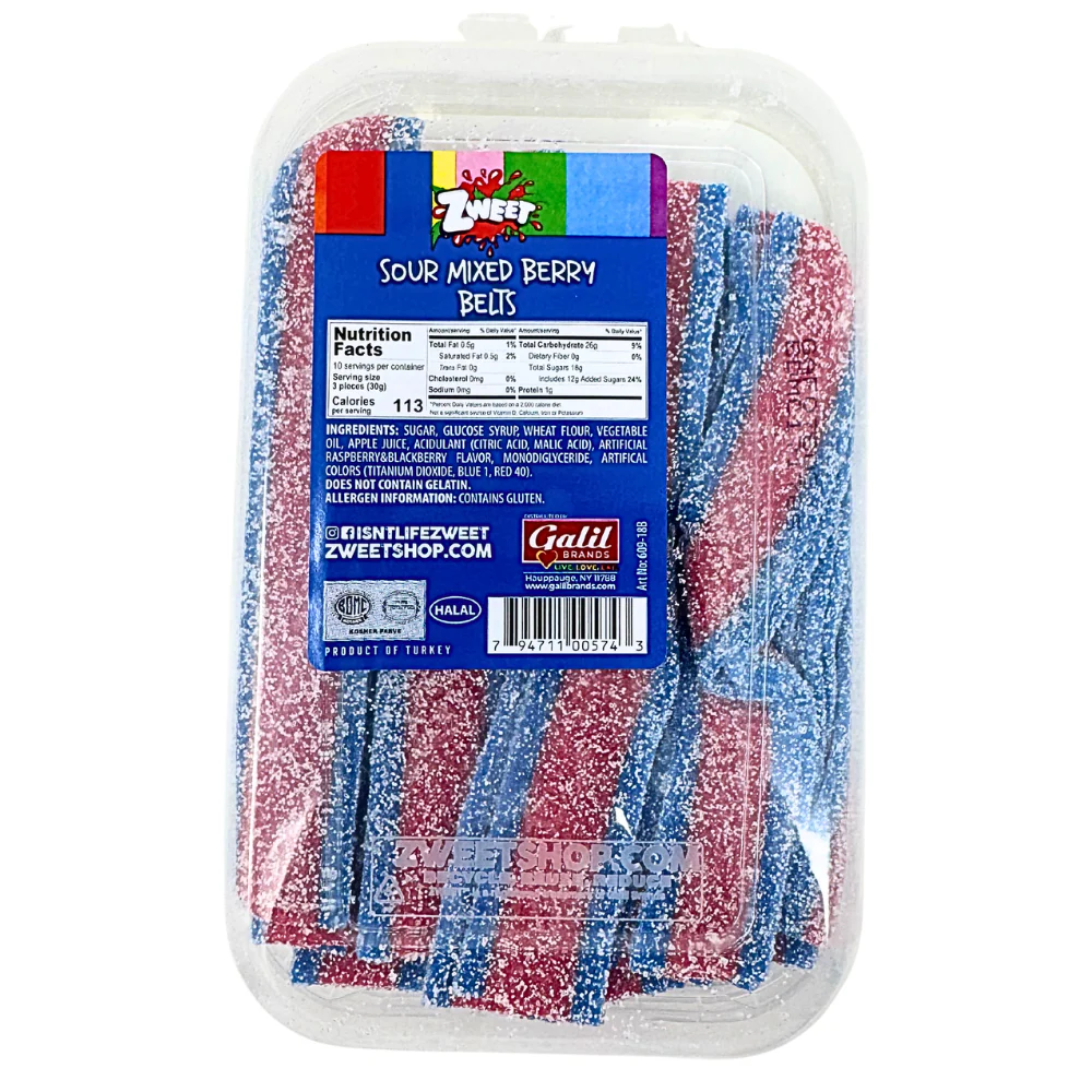 Zweet Sour Belts Mixed Berry - 10oz - Image 2